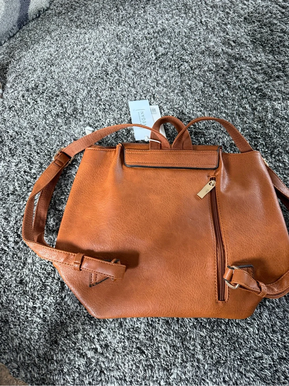 Metro Muse Vegan Leather Brown Women’s Backpack - Modern Convertible Bag